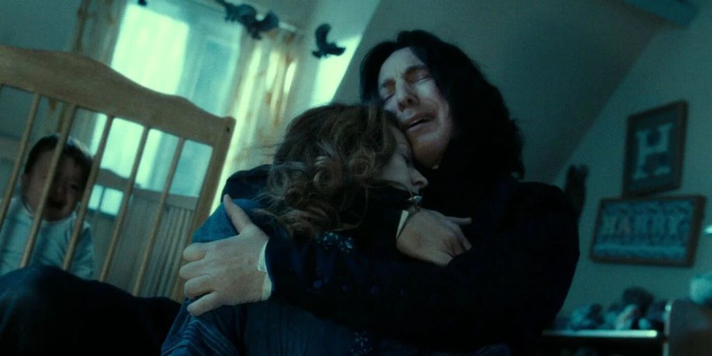 Snape holding Lily 
